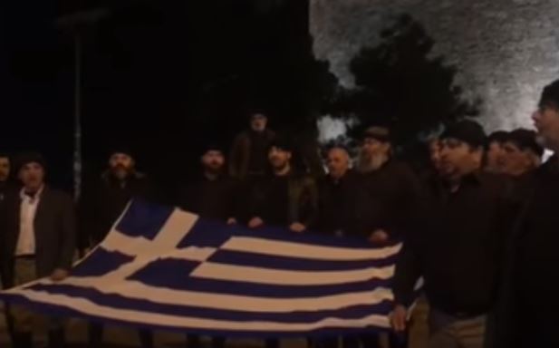 Έφιπποι Κρητικοί στο Λευκό Πύργο για το συλλαλητήριο! (vids) 